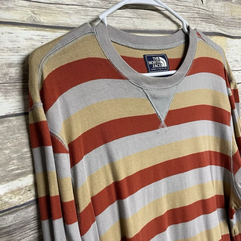 The North Face‎ Men's Medium Striped Long Sleeve Shirt Pullover Sweater Preppy